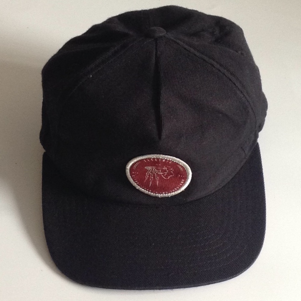 Electric Snap On Fitted Hat Red Patch Hat - image 1